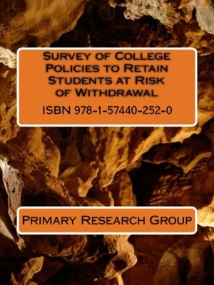 cover image of Survey of College Policies to Retain Students at Risk of Withdrawal